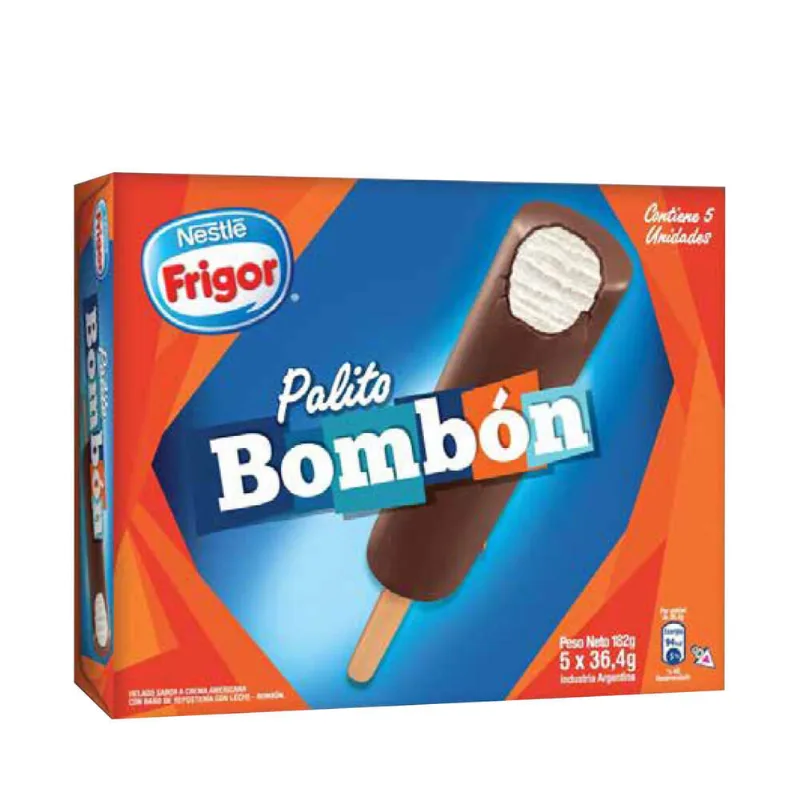 Helado de palito Frigor bombón 5 x 36.4 g.