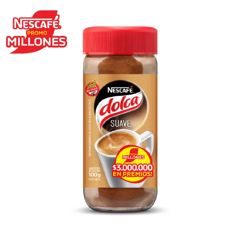 Café Nescafe Dolca Café Instantáneo Nescafe Dolca Suave X 100 Gr
