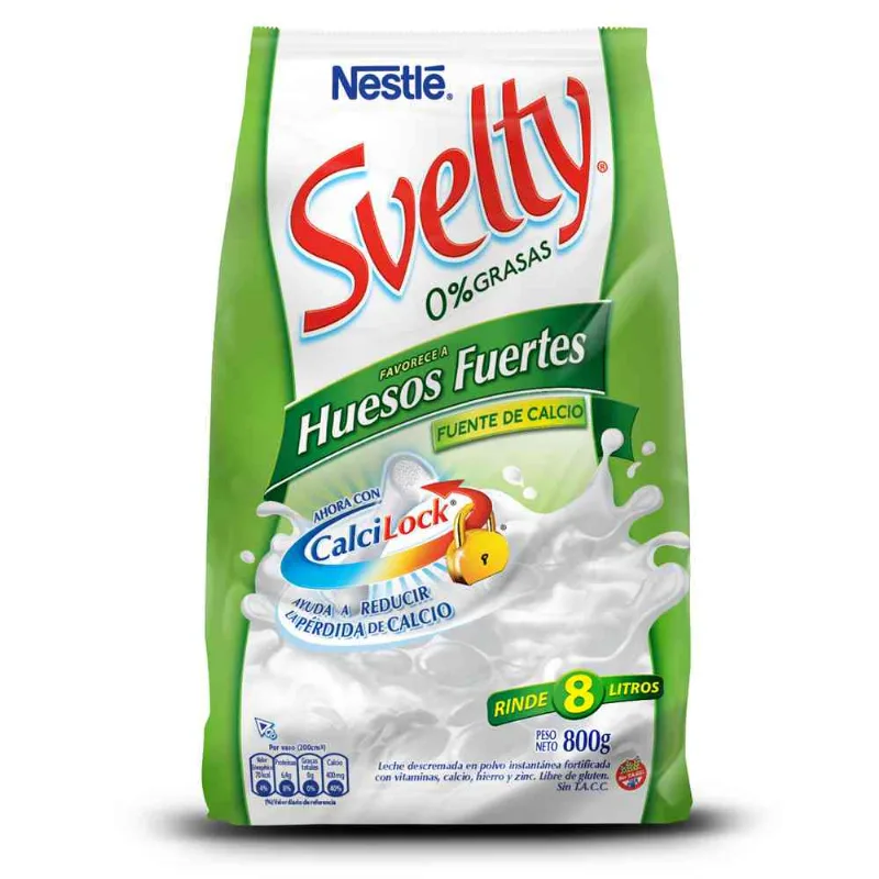 Leche En Polvo Svelty Descremada Calcilock 800g Leche En Polvo Svelty Descremada Calcilock 800 Gr