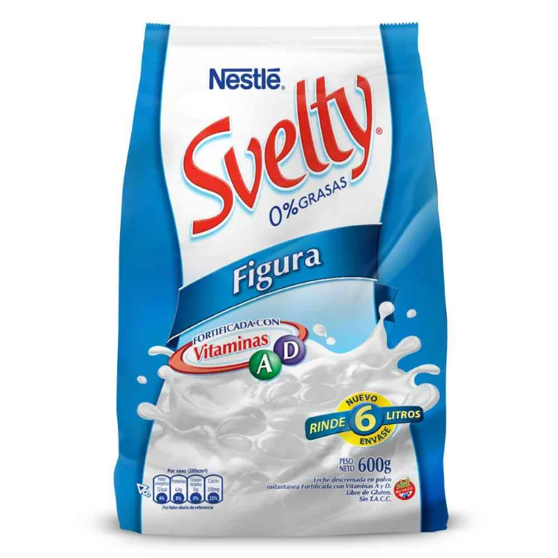 Leche En Polvo Svelty Descremada Leche En Polvo Svelty Figura 600 Gr