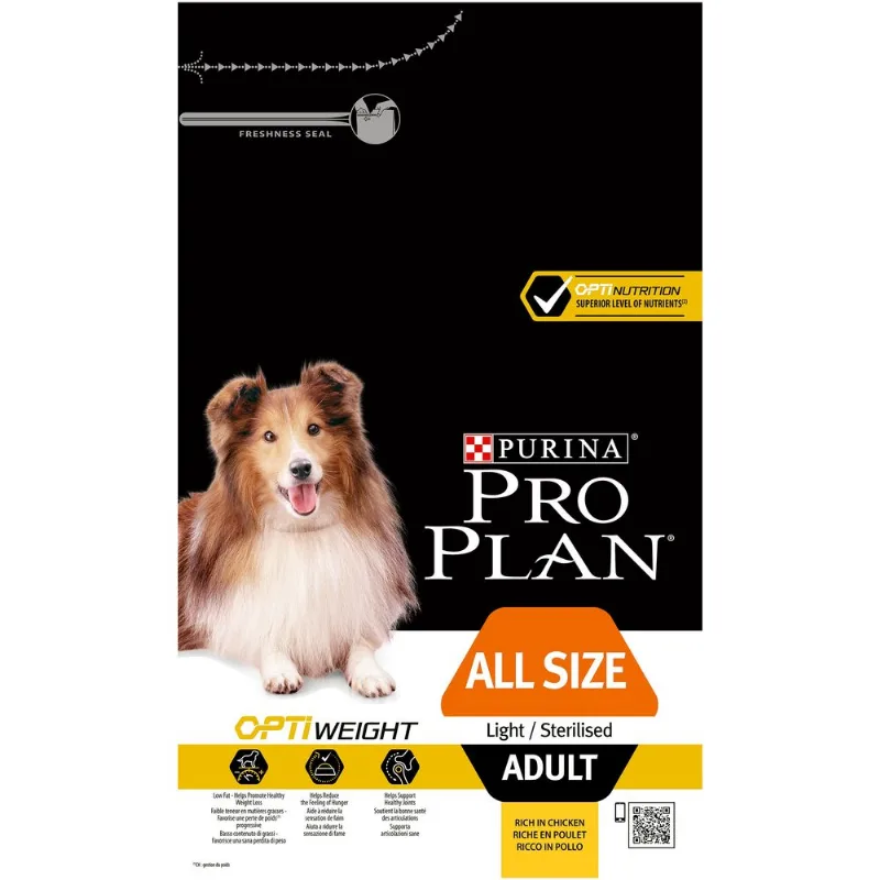 Purina Proplan adult all size light sterilised optiweight 3 kg