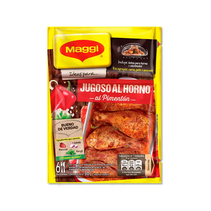 Bolsas Para Horno Pollo Al Pimentón Maggi 30 Gr