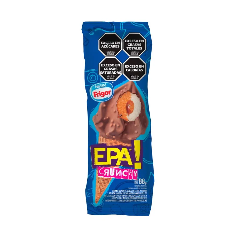 Helado cono Epa crunchy crema + dulce de leche 88 g.