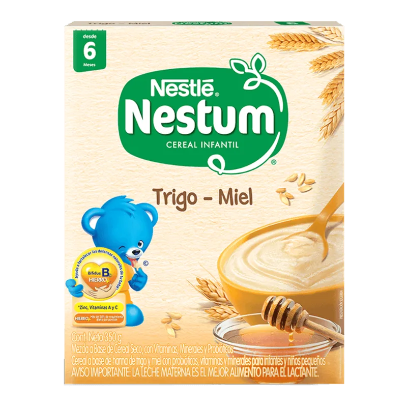 Cereal Infantil Nestum Trigo Miel|350g NESTUM® Trigo Miel Cereal Infantil Caja 350g