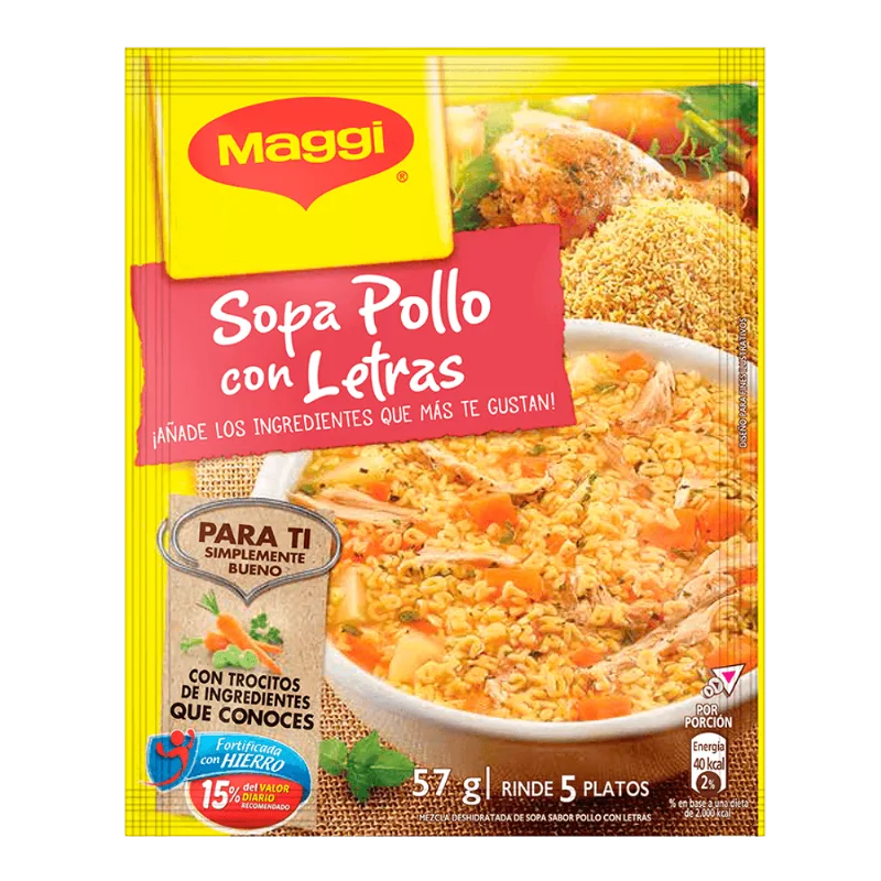 Sopa Pollo con Letras Maggi|57g