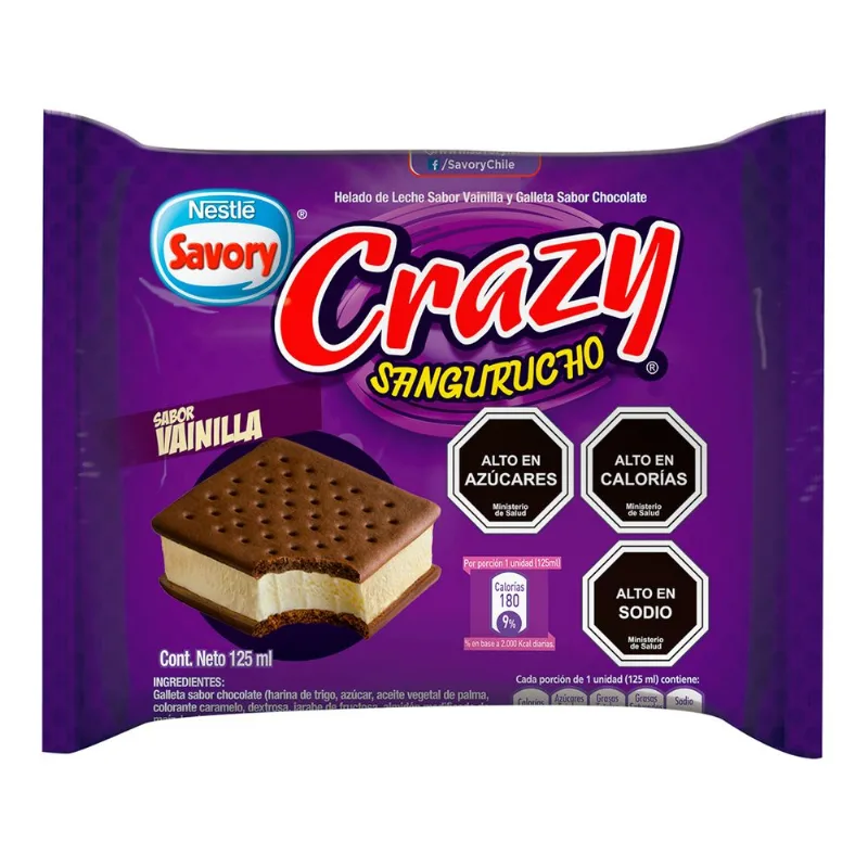 Helado Crazy Sangurucho Vainilla 125 ml