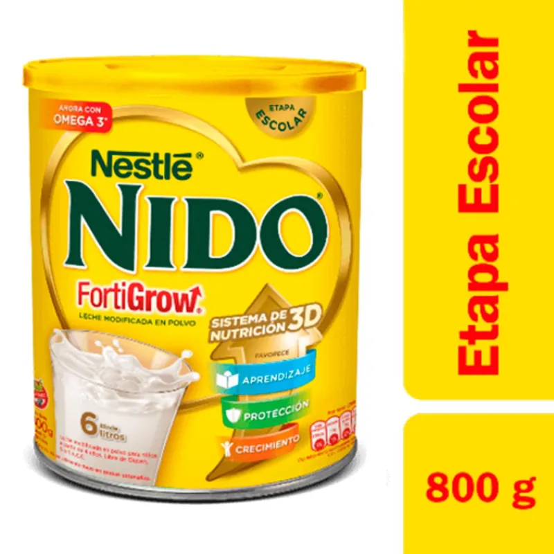 Leche En Polvo Nido Fortigrow 800 Gr
