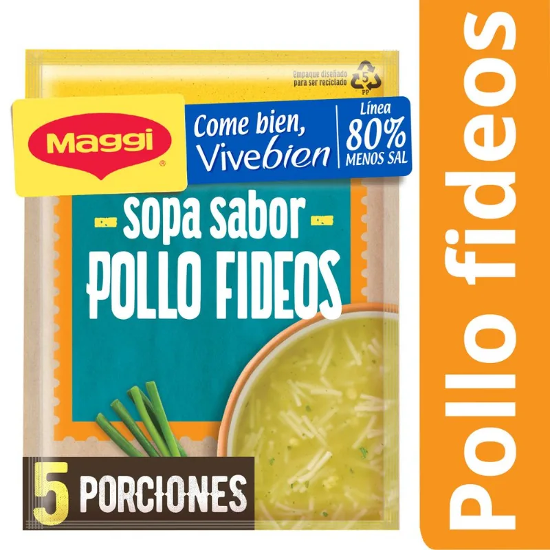Sopa Maggi Vive Bien Pollo con Fideos 60 g