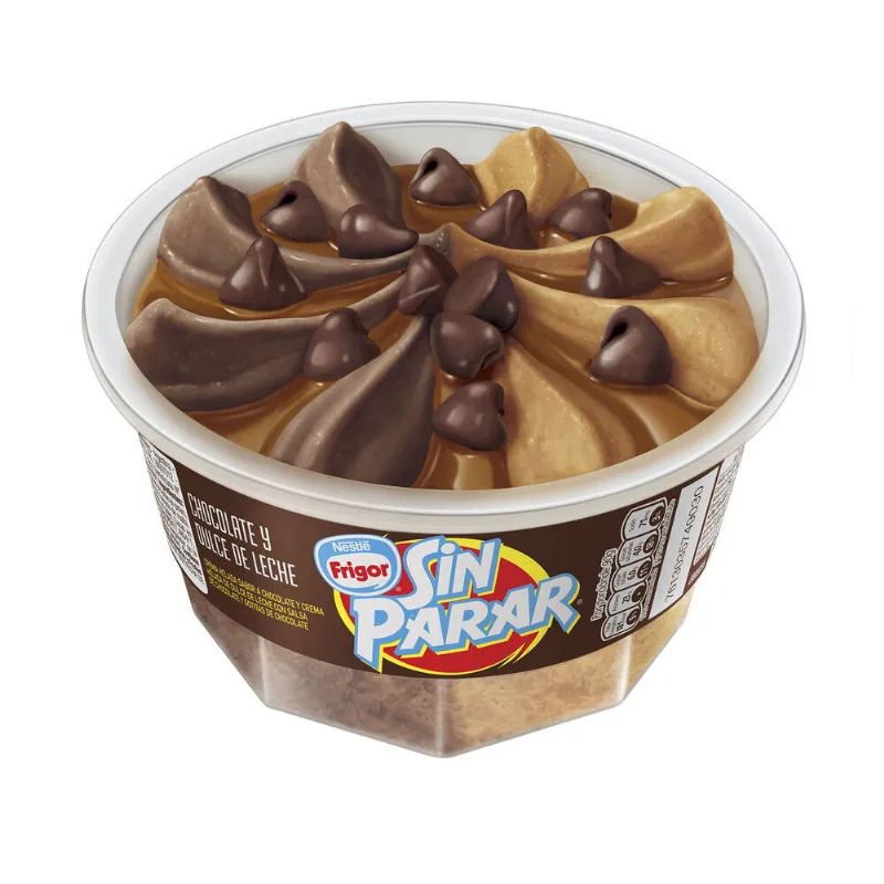 Helado Sin parar Frigor chocolate y dulce de leche 90 g.