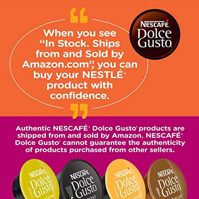 Dolce Gusto Nescafe Coffee Pods, Café Au Lait, 16 Conde, Pacote De 3
