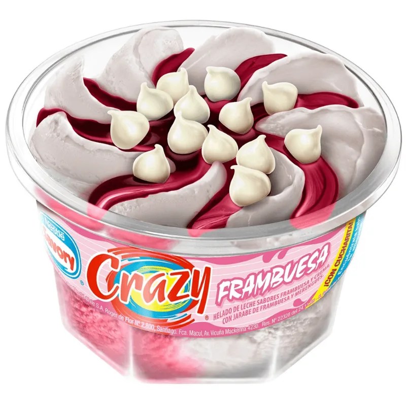 Helado Crazy Frambuesa con Cuchara 170 ml