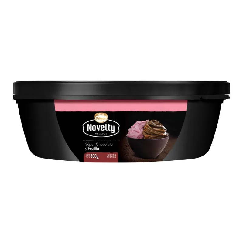 Helado Novelty Chocolate Suizo Y Frutilla 500 Gr