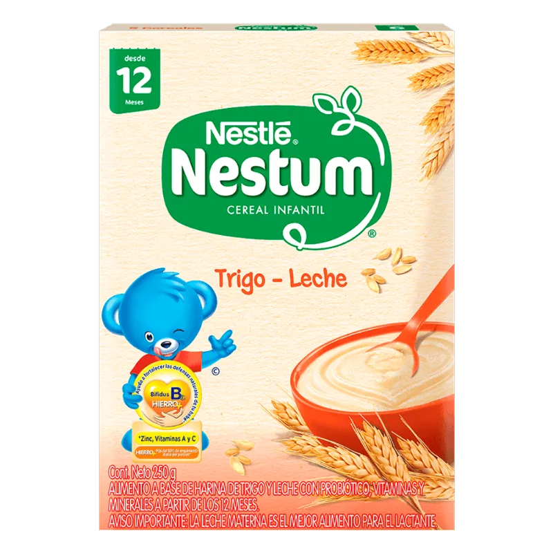Cereal Infantil Nestum Trigo con Leche|250g NESTUM® Trigo con Leche Cereal Infantil Caja 250g