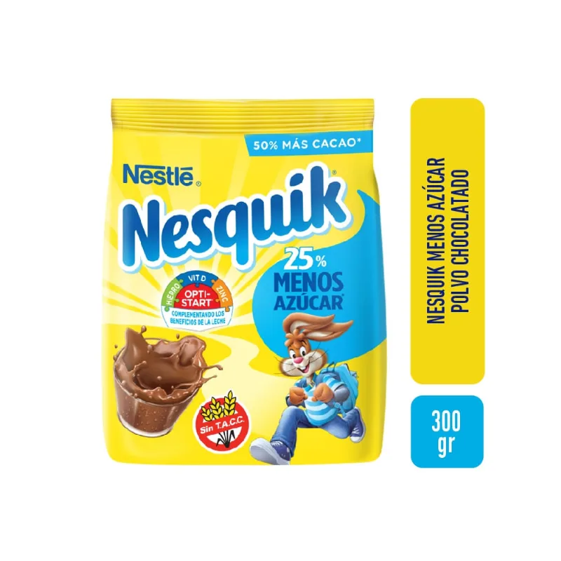 Alim Polv Nesquik 25% Menos Azucar X300g