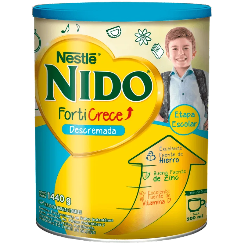 Leche en Polvo Nido Forticrece Descremada 1440 g