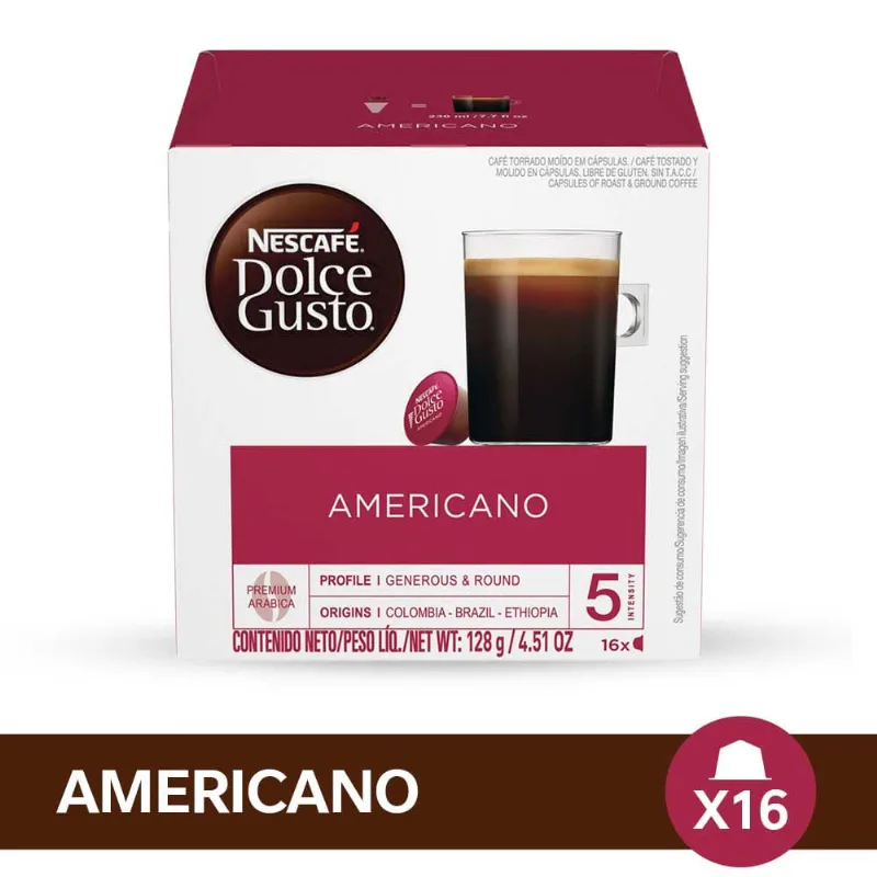 Capsulas Nescafé® Dolce Gusto® Americano - 16 U