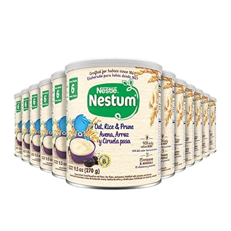 Nestlé Nestum, Arroz de Aveia e Ameixa Seca, 9,5 Onças (Pacote de 12)