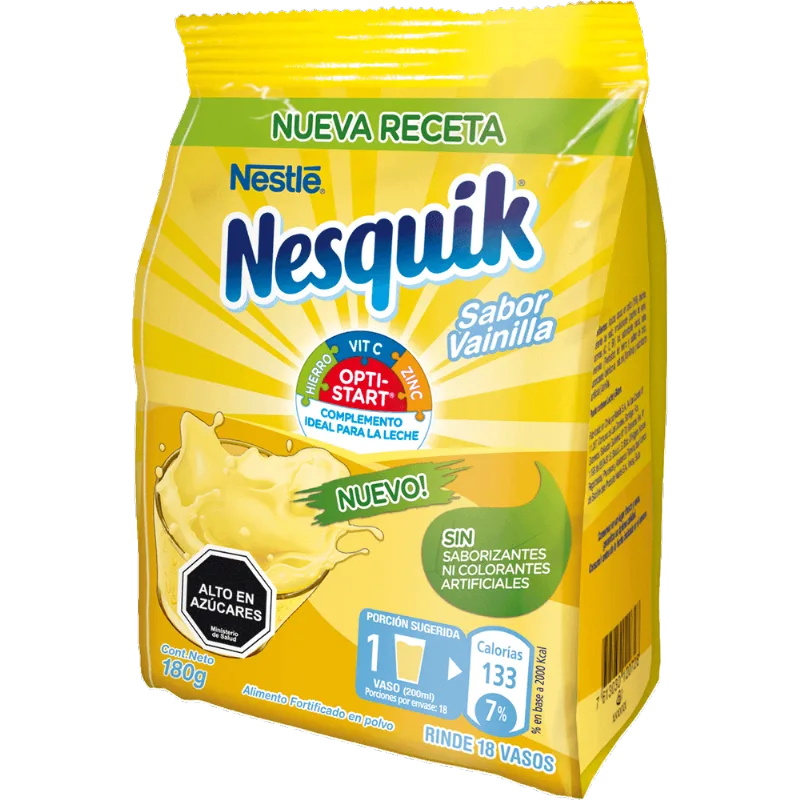 Saborizante para Leche Nesquik Vainilla 180 g