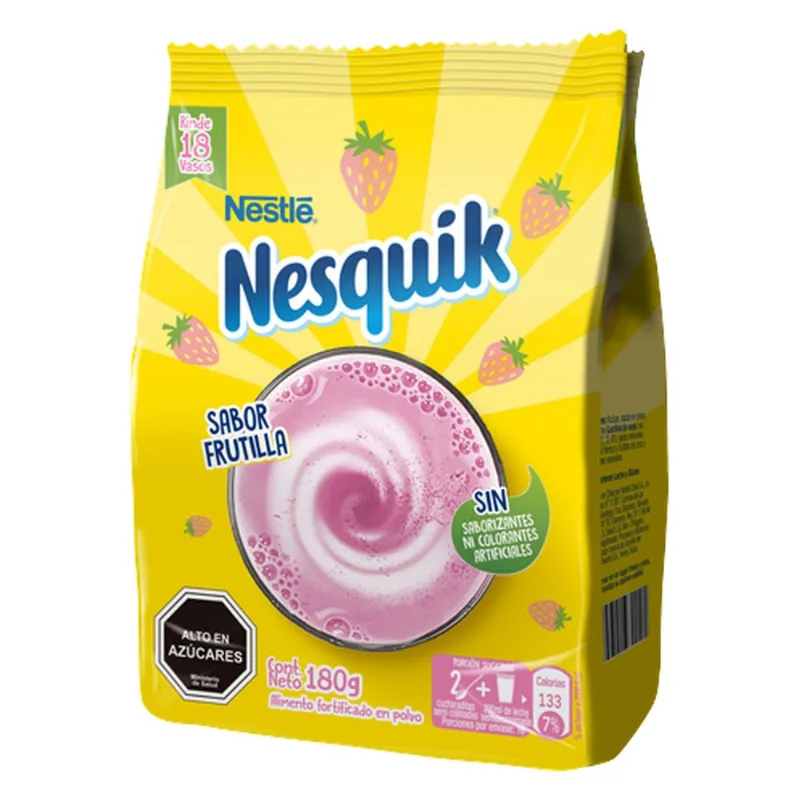 Saborizante para Leche Nesquik Frutilla 180 g