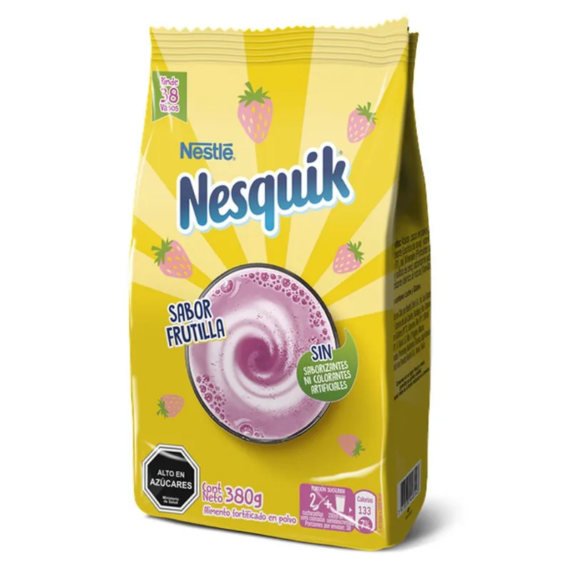 Saborizante para Leche Nesquik Frutilla 380 g
