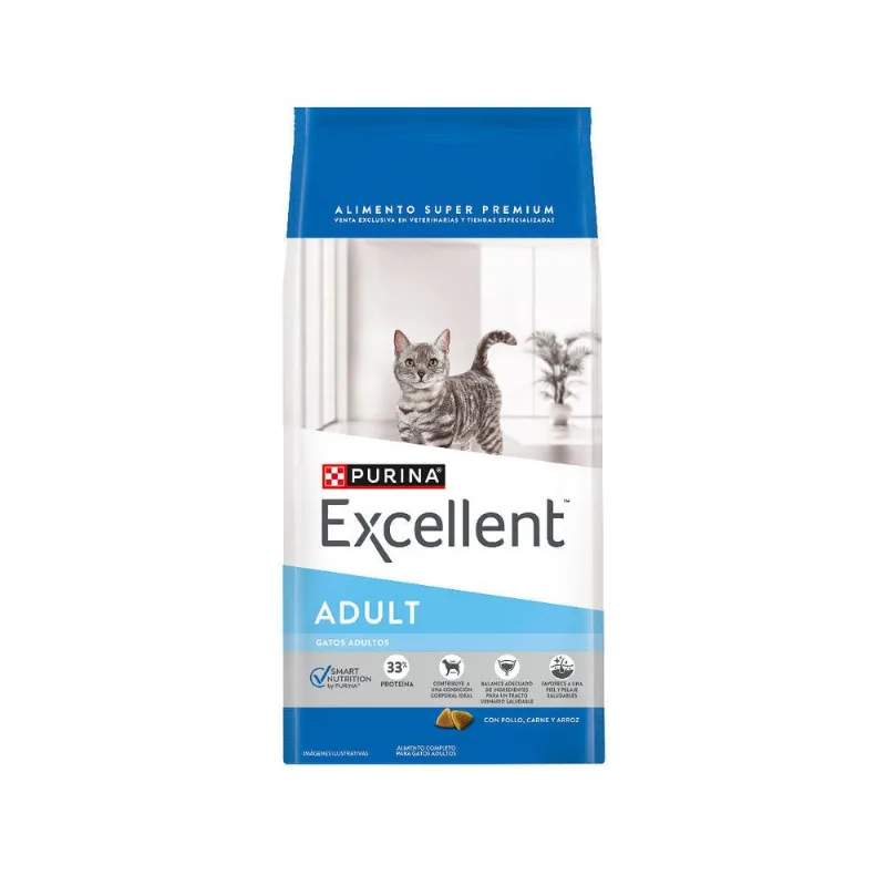 Excellent Smart Gato Adulto Pollo, Carne y Arroz x 15 Kg