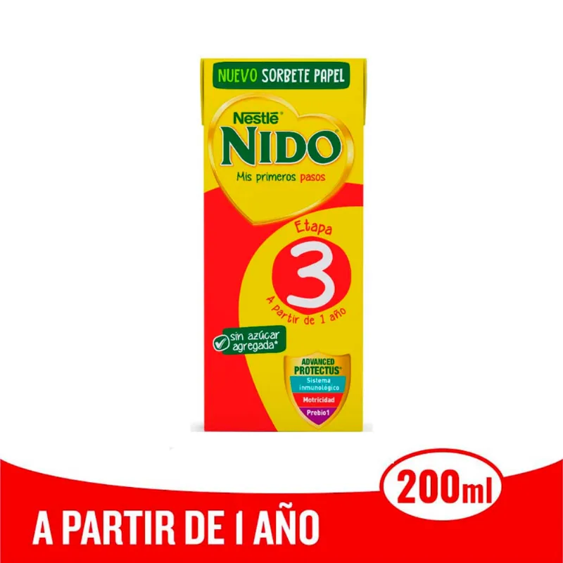 Leche Fluida Nido 3 - 200 Ml