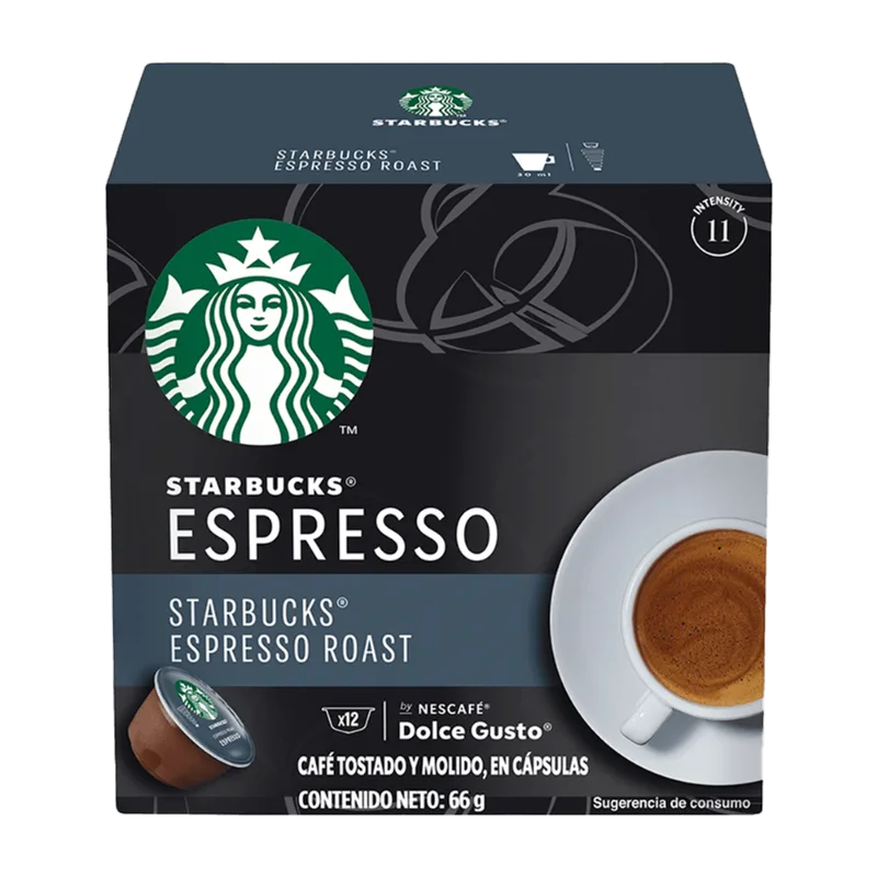 Starbucks by Nescafé Dolce Gusto Espresso Tueste Oscuro 12 Cápsulas Starbucks by Nescafé Dolce Gusto Espresso|Tueste Oscuro|12 Cápsulas