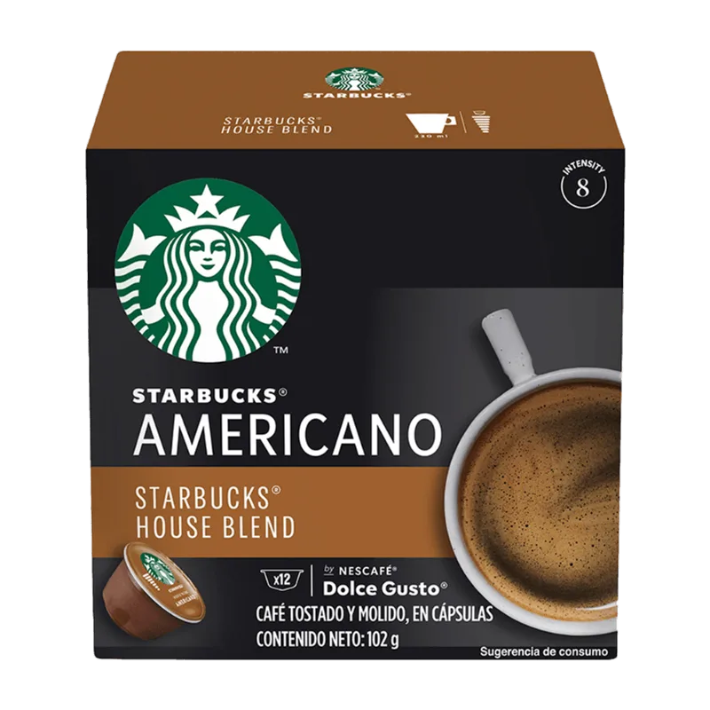 Starbucks by Nescafé Dolce Gusto Americano House Blend 12 Cápsulas Starbucks by Nescafé Dolce Gusto Americano|House Blend|12 Cápsulas