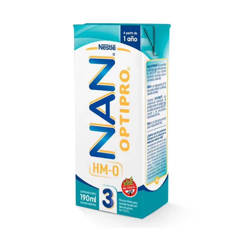 Leche fluida infantil Nan opíparo 3 190 cc.