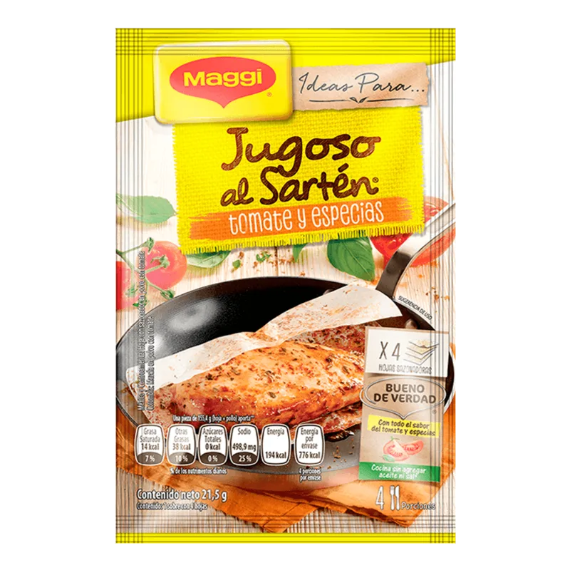 Jugoso al Sartén Tomate y Especias Maggi|21.5g