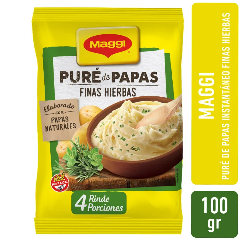 Puré De Papas Finas Hierbas Maggi 100 Gr