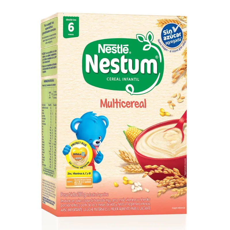 Cereal Infantil Nestum Multicereal Sin Azúcar Agregada 200 Gr