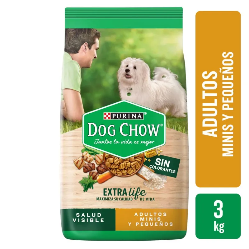 Alimento Dog Chow Sin Col Adulto Mini Y Peq 3 Kg