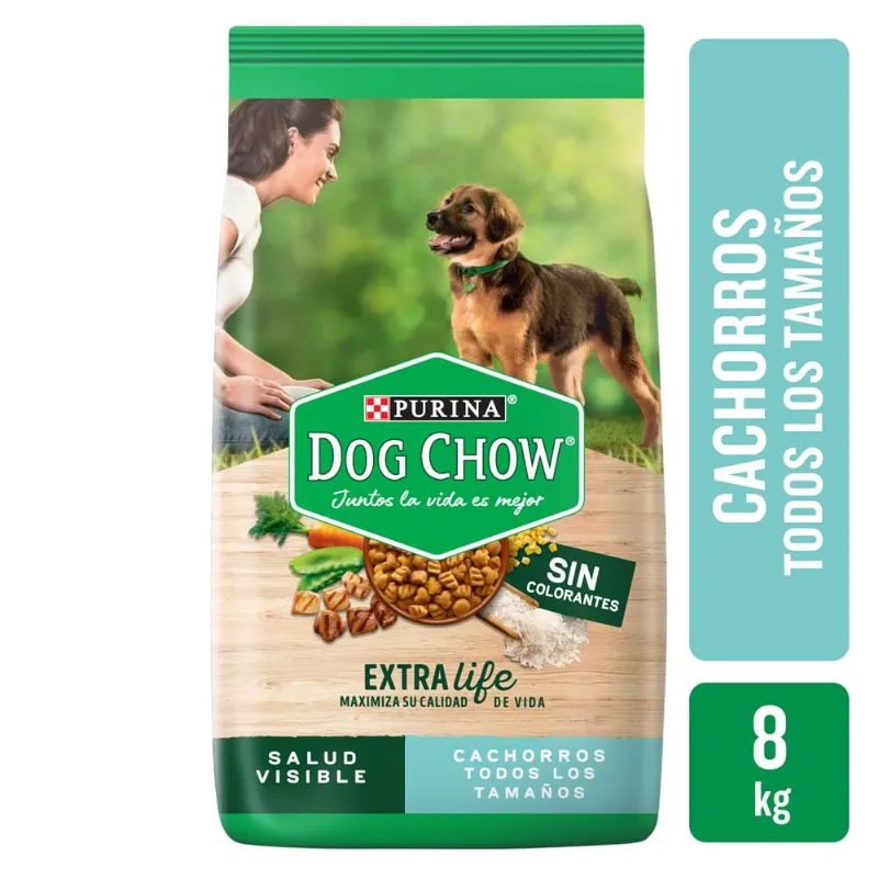 Alimento Dog Chow Sin Colorantes Cachorro 8kg