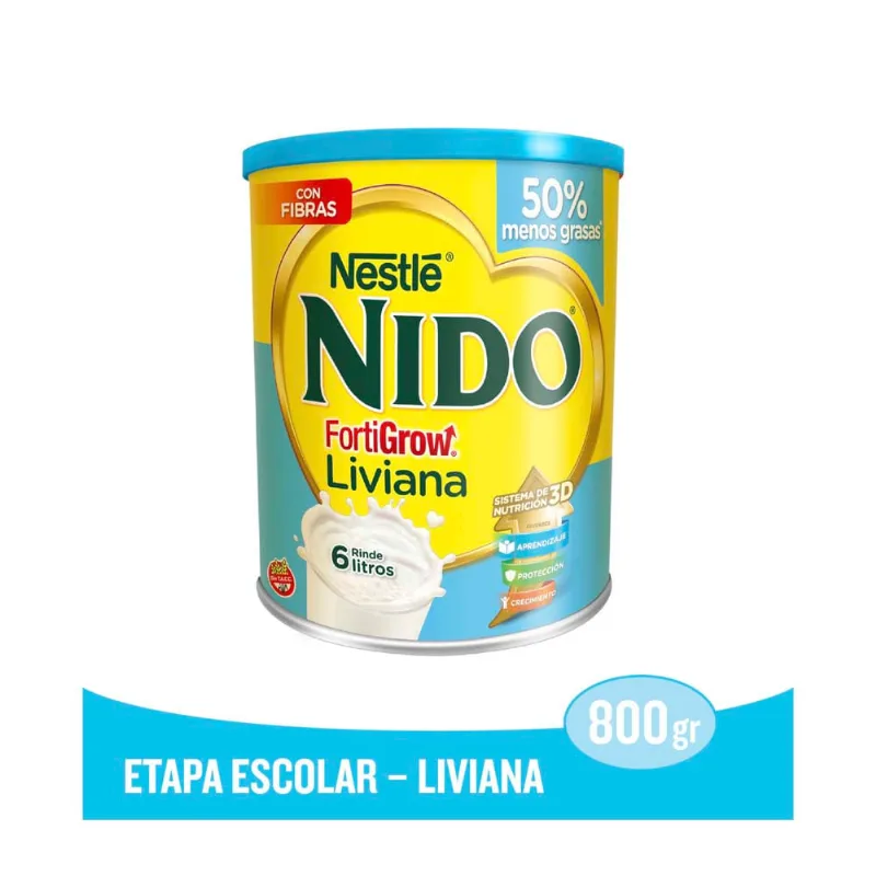 Leche En Polvo Infantil Nido Fortigrow Liviana Lata 12x800g Ar