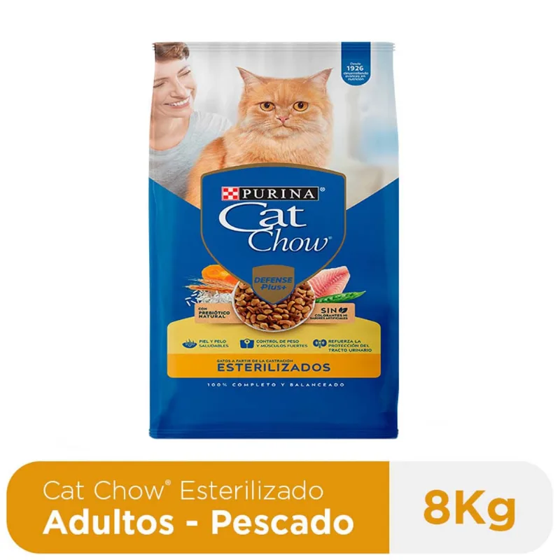 Alimento para Gato CAT CHOW Esterilizado Adulto Sabor Pescado Bolsa 8kg