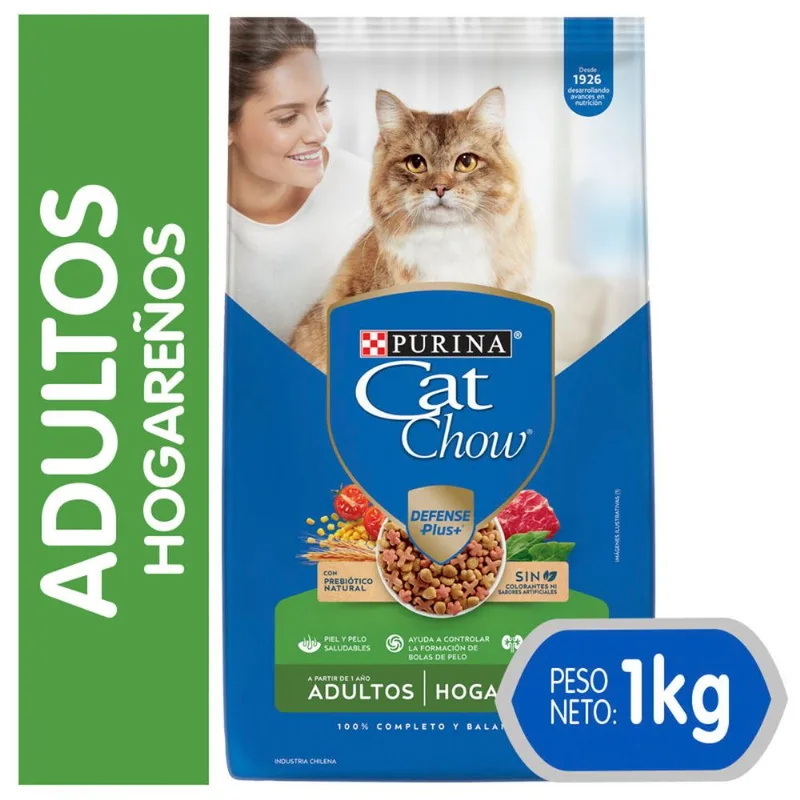 Alimento Gato Adulto Cat Chow Hogareños Carne 1 kg