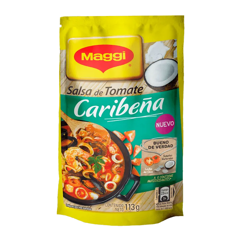 Salsa de Tomate Caribeña Maggi|113g Salsa de Tomate Caribeña Maggi|13g