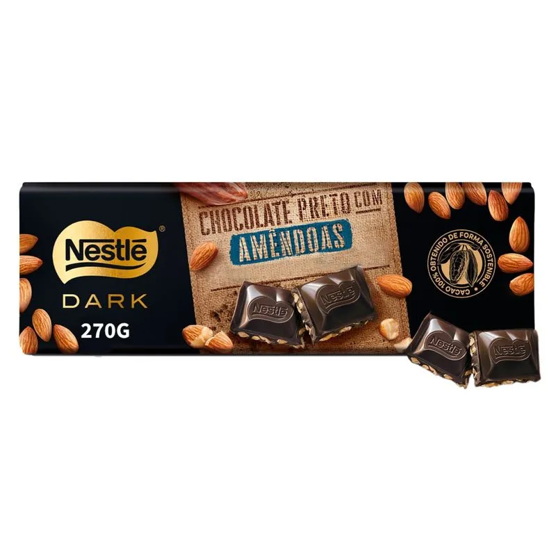 Chocolate NESTLÉ Dark com Amêndoa 270g