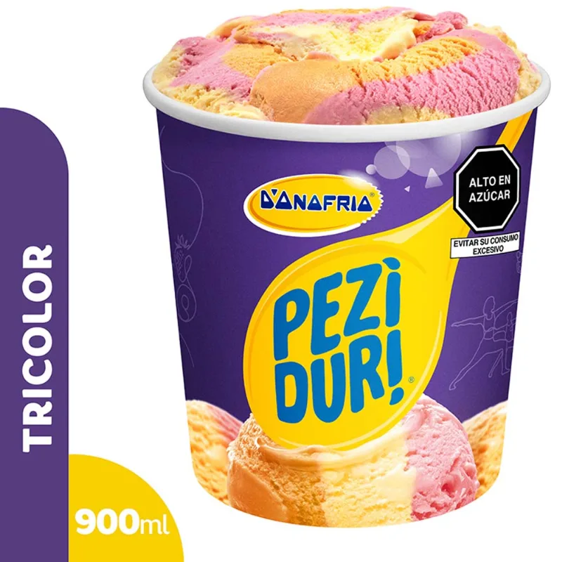 Helado D'ONOFRIO Peziduri Tricolor Cremoso Pote 900ml