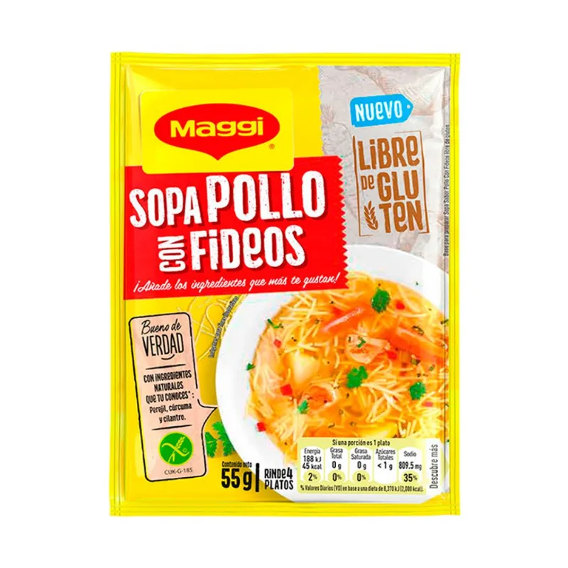 Sopa Pollo Libre De Glúten Maggi 57 G