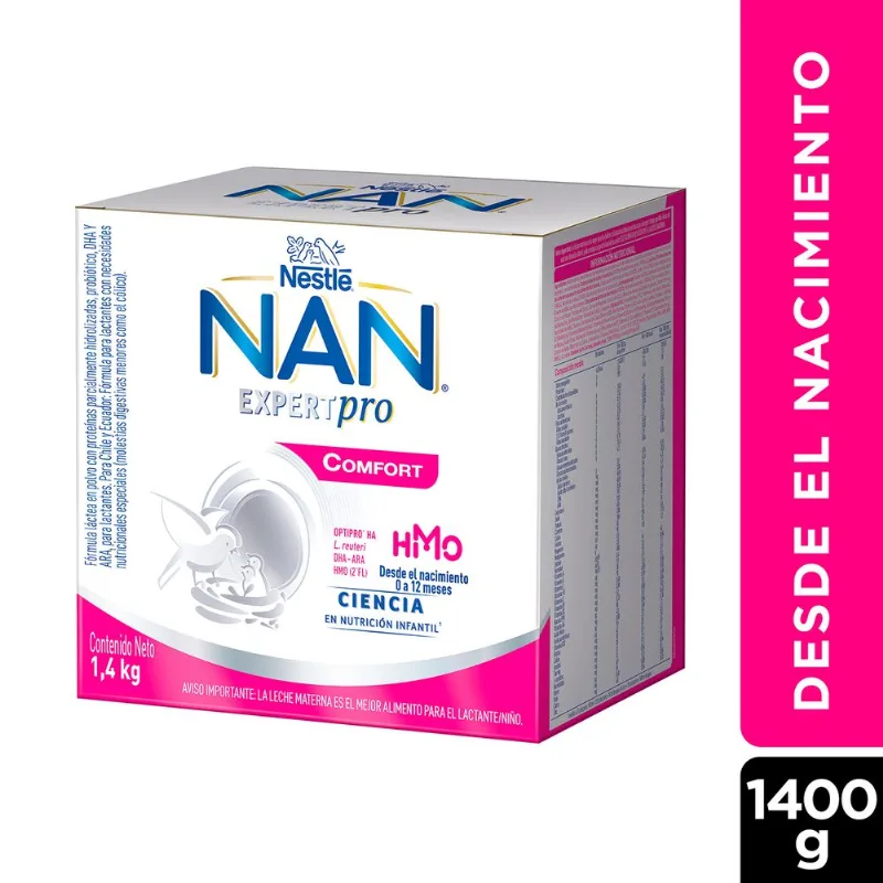 Fórmula Infantil Nan Experpro Comfort Etapas 1 y 2 - 1400 g