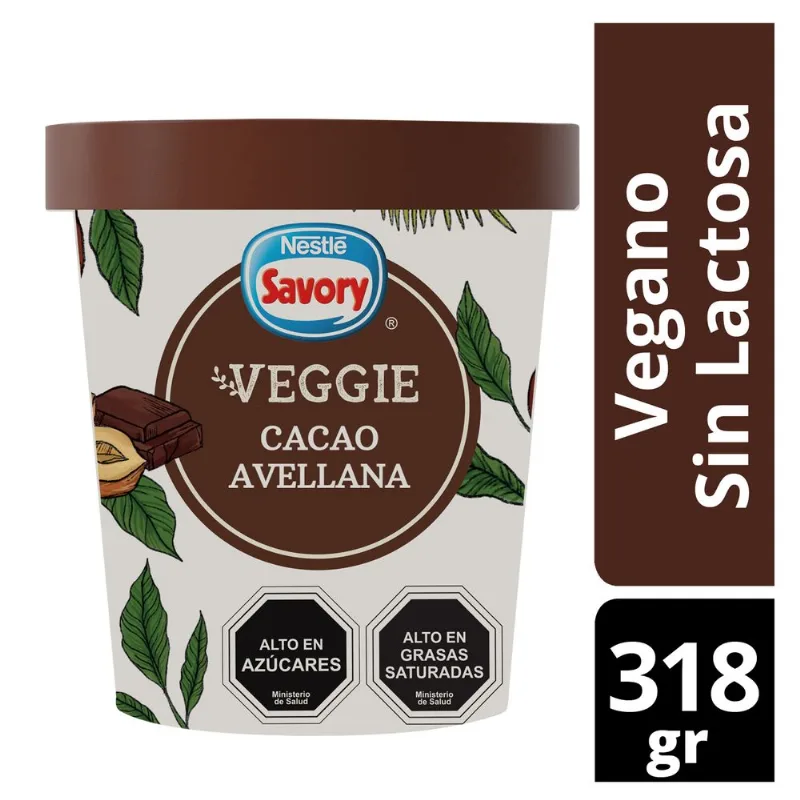 Helado Savory Veggie Cacao Avellana 318G