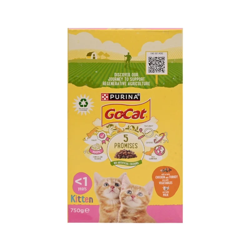 PURINA GO-CAT DRY KITTEN 1 YEAR 750G
