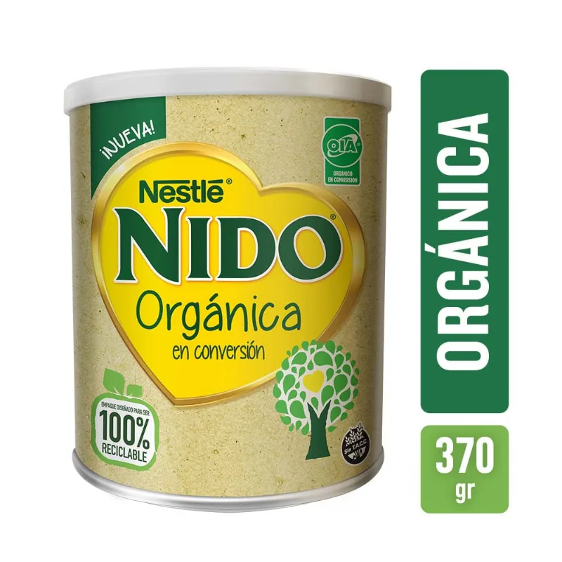 Leche En Polvo Nido Orgánica Lata X370gr
