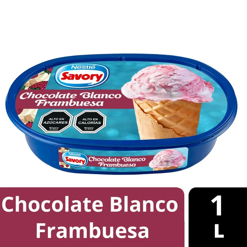 Helado Savory Chocolate Blanco Frambuesa 1 L
