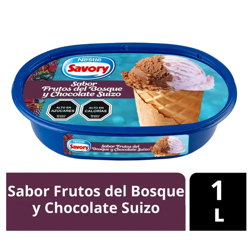 Helado Savory Chocolate Suizo y Frutos del Bosque 1 L