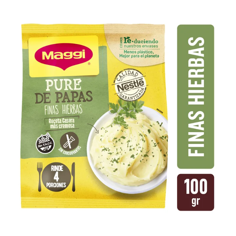 Pure Papa Maggi Sabor Finas Hierbas 100g