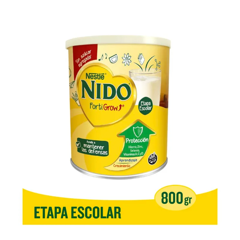 Leche En Polvo Infantil Nido Fortigrow Proteccion Lata X800gr