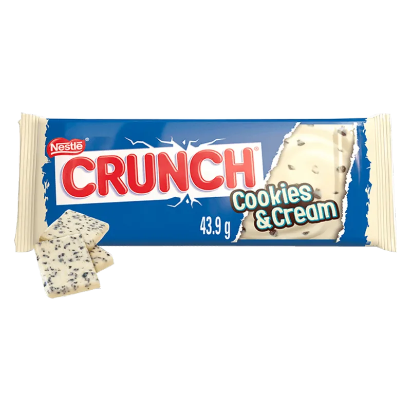 Crunch Barra de Chocolate Cookies & Cream de 43.9g Chocolate Crunch Cookies & Cream|43.9g